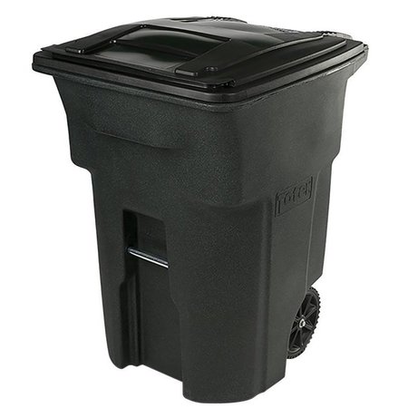Toter Trash Can with Wheels and Attached Lid, 96 gal Capacity, Polyethylene, Greenstone, Lid Closure 79296-R2968